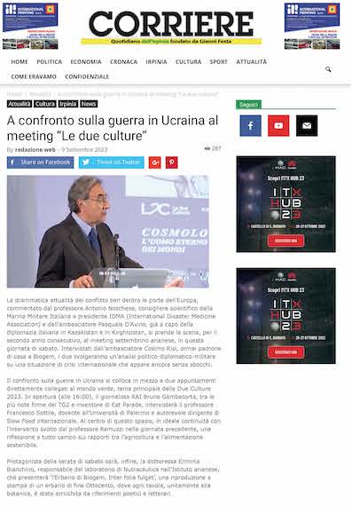 A confronto sulla guerra in Ucraina al meeting “Le due culture”